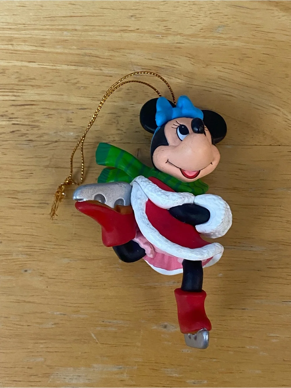Vintage 90s Grolier Disney Christmas Magic Minnie Mouse Ice Skating Ornament